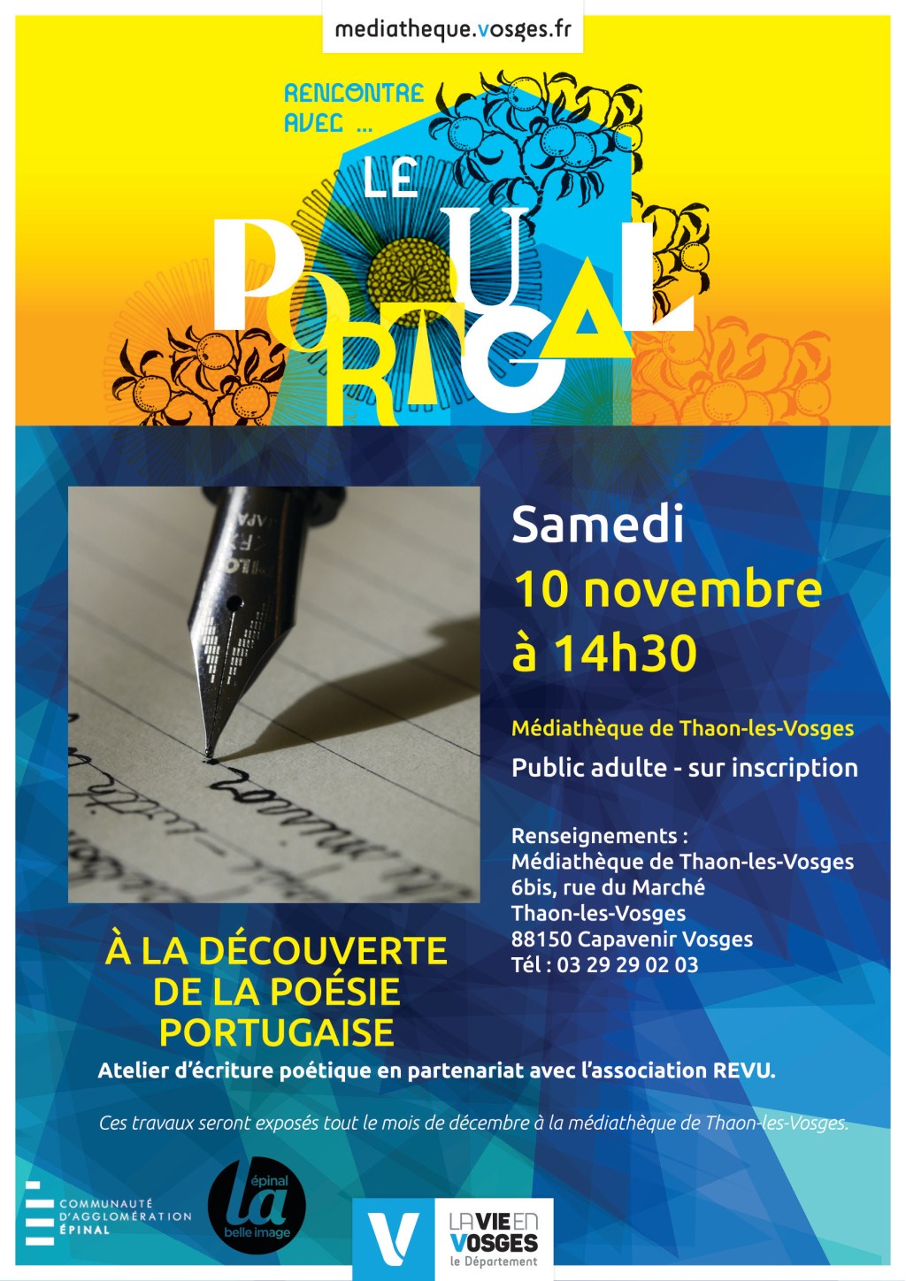 Atelier d&rsquo;écriture : Des fantômes de REVU à la médiathèque de Thaon-les-Vosges